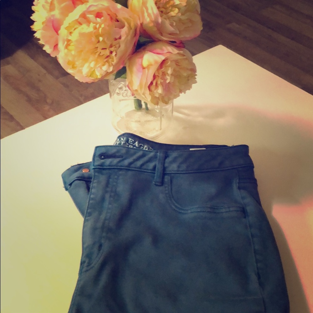 Colored Sky High American Eagle Jeggings